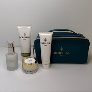 NEW BORGHESE SKINCARE TRAVEL GIFT SET with cosmetics bag